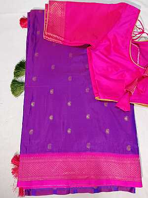 J391: Ready To Ship Beautiful Paithani Saree With Stitched Blouse