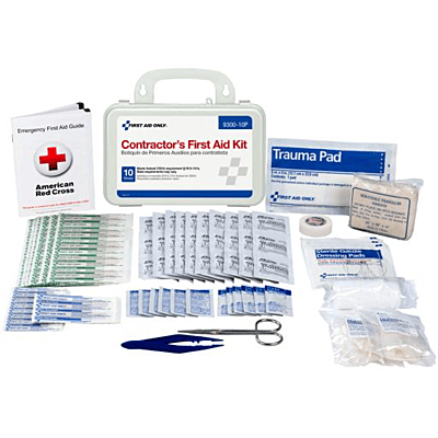 Bilingual Contractor�s First Aid Kit, 10 Person