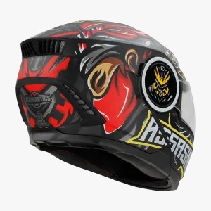 STEELBIRD SBH-40 ISS ASSASIN GLOSSY BLACK/RED C/V 580 MM