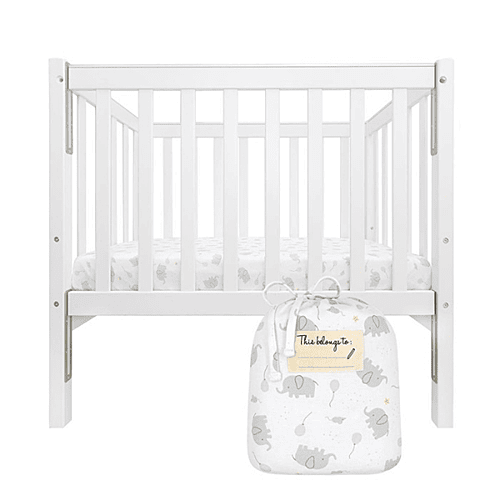 Living Textiles Childcare Cot Sheet Mason Elephant