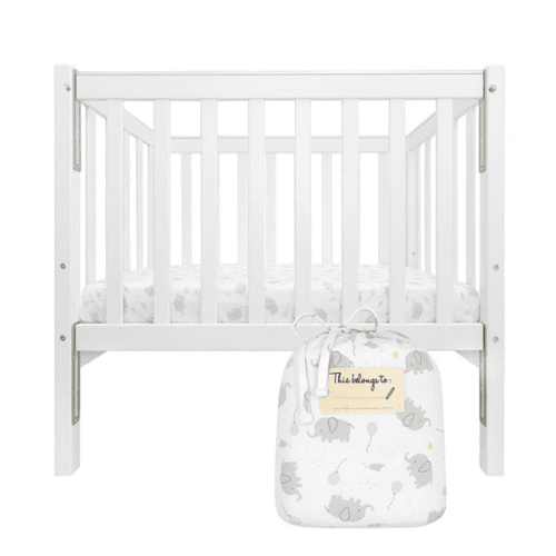 Living Textiles Childcare Cot Sheet Mason Elephant