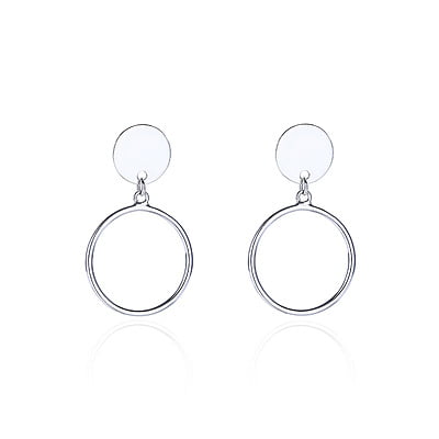 Sterling Silver Hoop-Stud Earrings