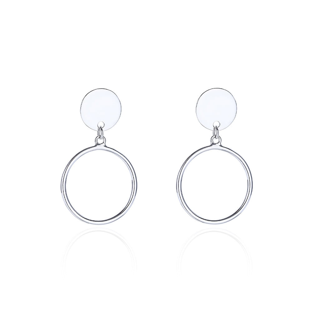 Sterling Silver Hoop-Stud Earrings