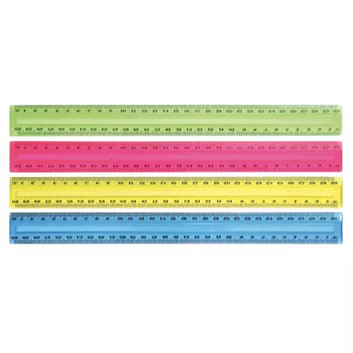 Tinted Clear Plastic Ruler