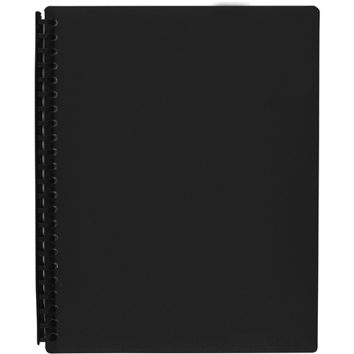 Stat Display Book A4 Refillable 20 Pocket Black