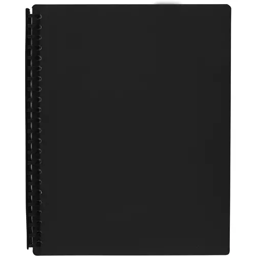 Stat Display Book A4 Refillable 20 Pocket Black