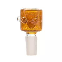 Tri Dot Fumed Bowl 14mm - Assorted Colors