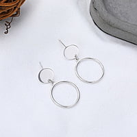 Sterling Silver Hoop-Stud Earrings