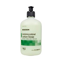 Antimicrobial Soap McKesson Lotion 18 oz. Pump Bottle Herbal Scent
