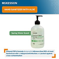 Hand Sanitizer with Aloe McKesson Premium 18 oz. Ethyl Alcohol Gel Pump Bottle