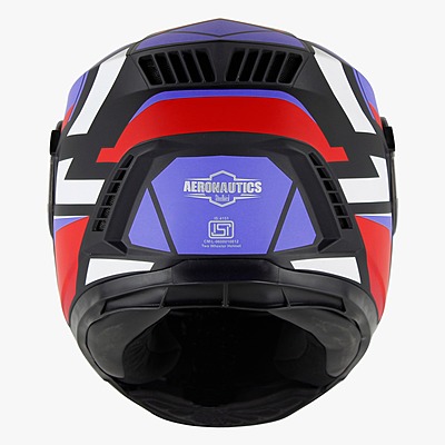 STEELBIRD SBH-40 ISS SPEED GLOSSY BLACK/F RED C/V 580 MM
