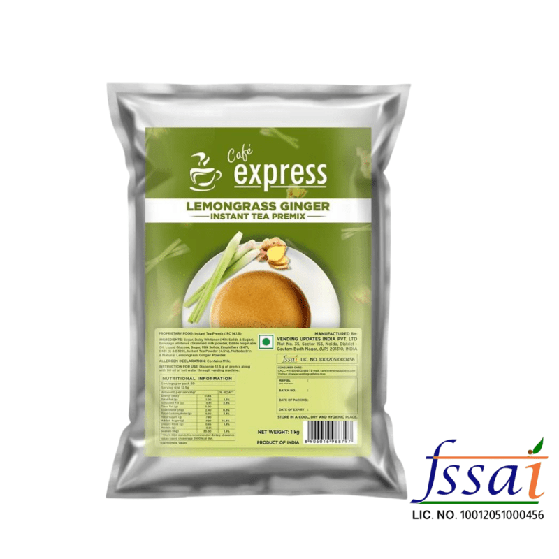 Cafe Express Lemongrass Ginger Tea Premix-1000gm-Lemongrass Ginger Flavour