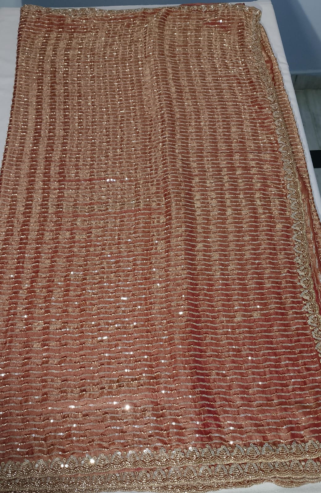 N575: Ready To Ship Beautiful Saree In With Stitched Blouse