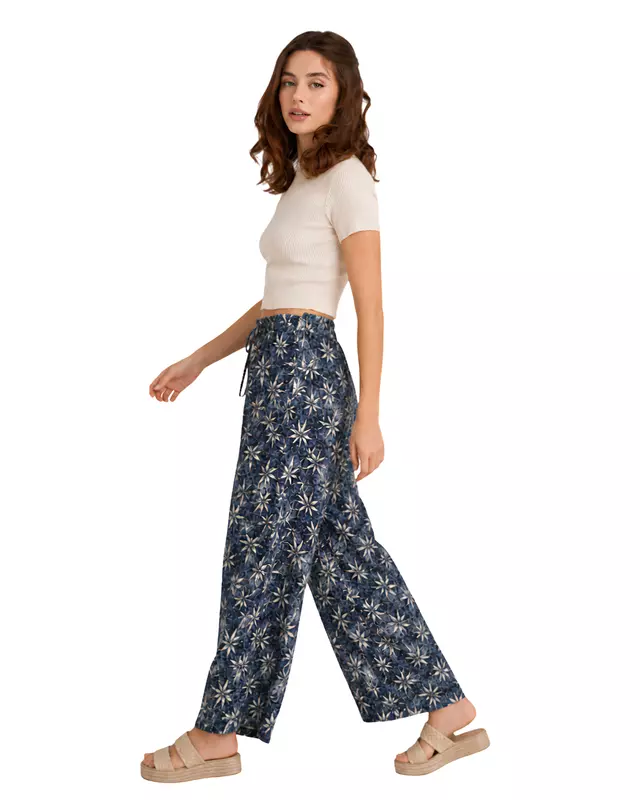 Women's Printed Wide-Leg Drawstring