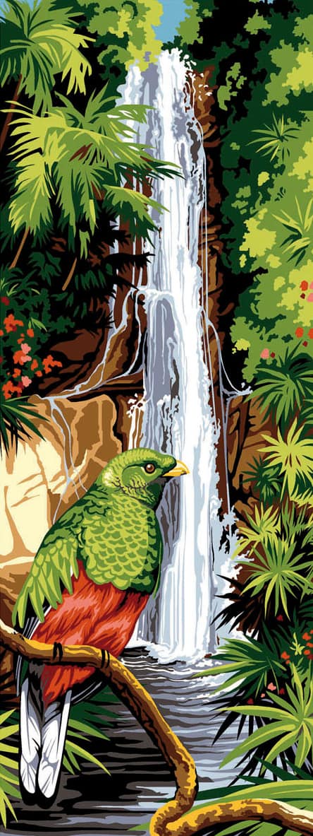 Quetzal - Tela per ricamo a mezzopunto prestampata Quetzal - Tela per ricamo a mezzopunto prestampata