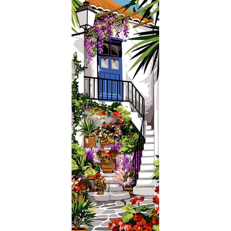 Giardino dietro la casa - Tela Mezzo Punto