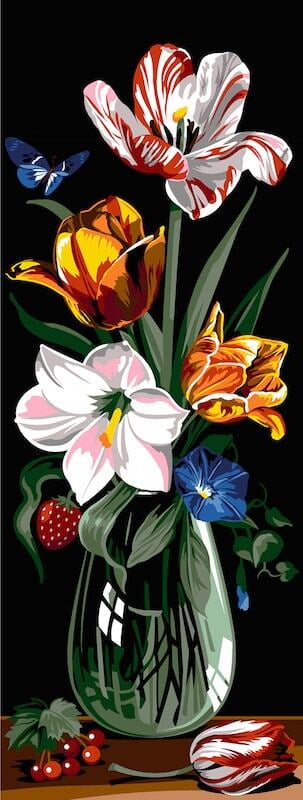 Vaso con Bouquet di Fiori