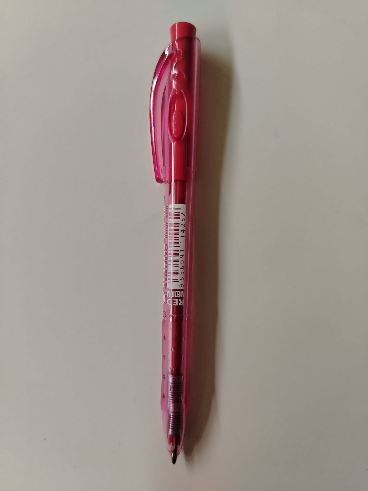BOLIGRAFO STABILO RETRACTIL ROJO MEDIUM 308M