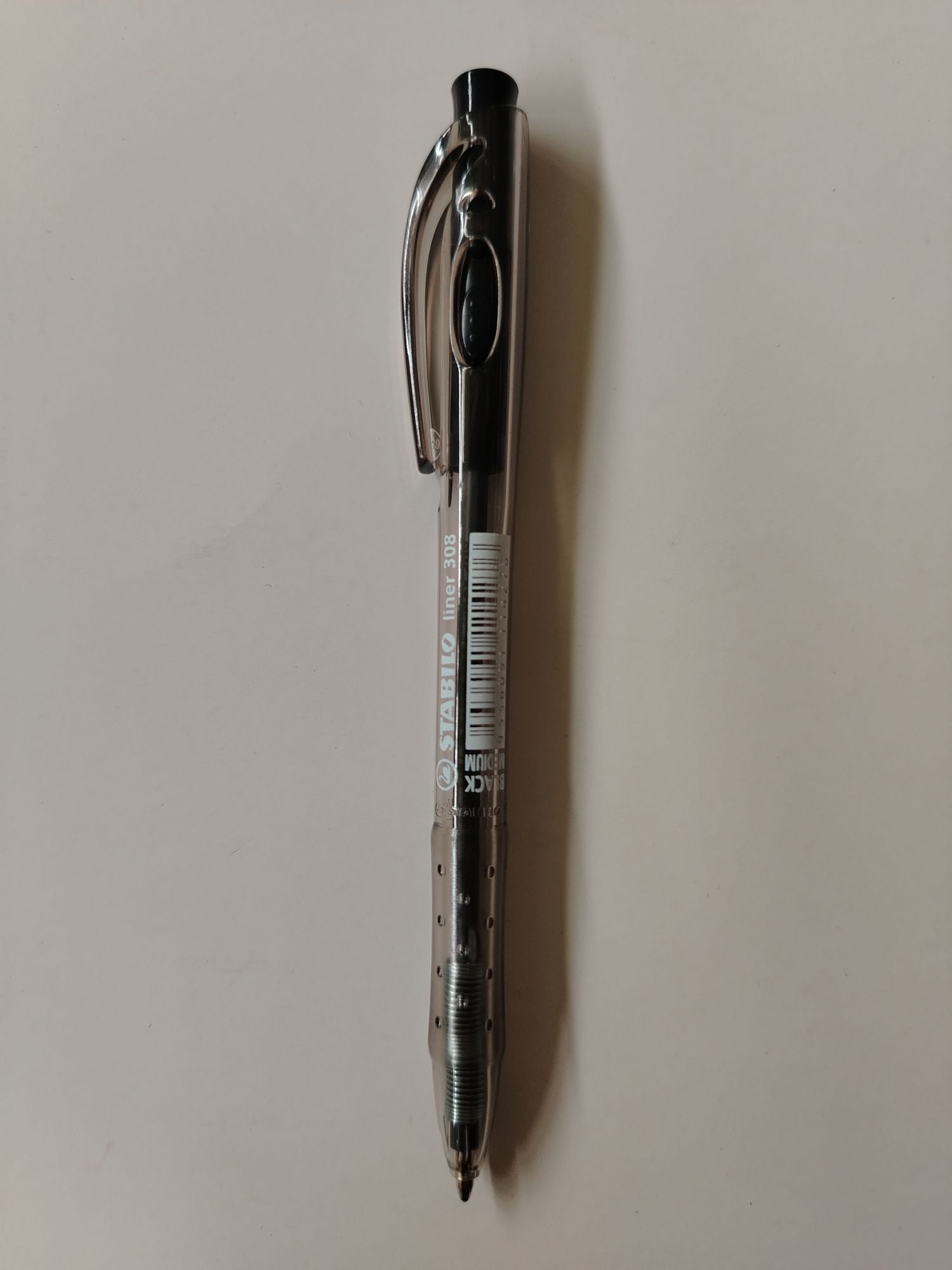BOLIGRAFO STABILO RETRACTIL NEGRO MEDIUM 308M