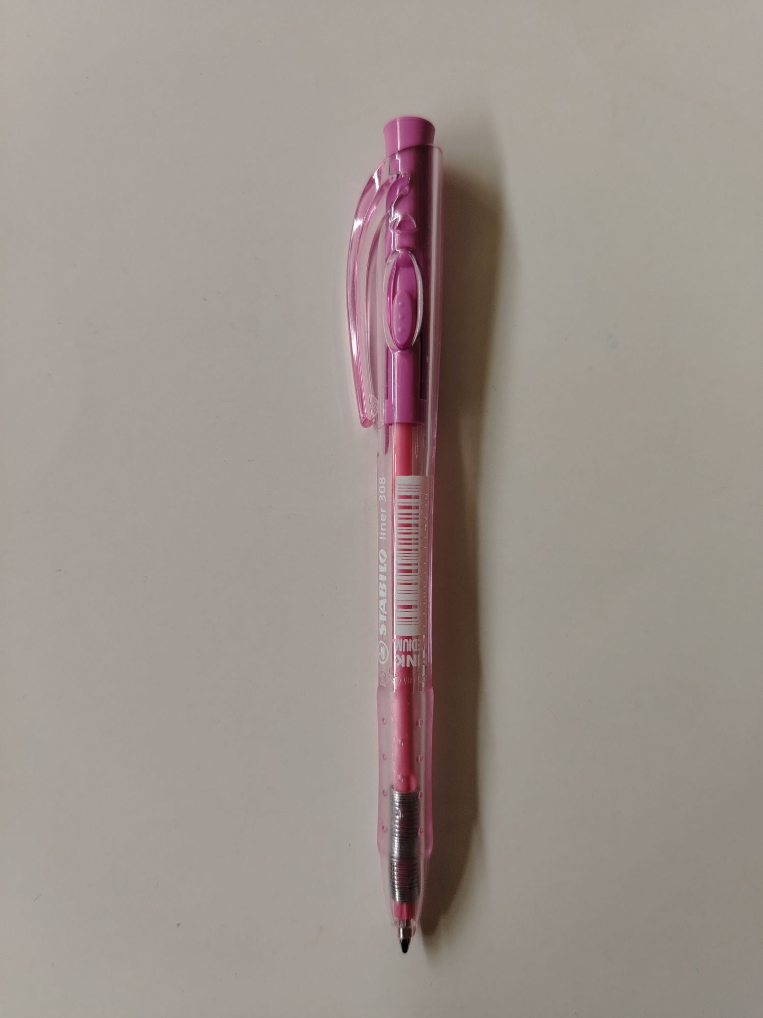 BOLIGRAFO STABILO RETRACTIL ROSADO MEDIUM 308M