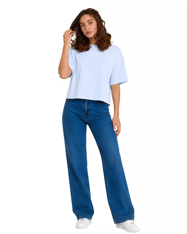 Oversized Cropped Basic T-Shirt