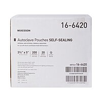 McKesson Sterilization Pouch – EO Gas / Steam, 3½ × 5 Inch, Self-Seal