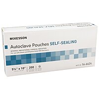 McKesson® Sterilization Pouch EO Gas / Steam 5-1/4″ × 10″ Self-Seal