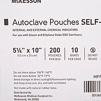 McKesson® Sterilization Pouch EO Gas / Steam 5-1/4″ × 10″ Self-Seal