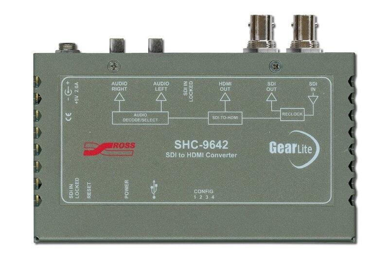 Ross Video SHC-9642 3G/HD/SH SDI to HDMI Converter Auto Sensing Input with HDMI Output and Analog Audio Output Ross Video SHC-9642 3G/HD/SH SDI to HDMI Converter Auto Sensing Input with HDMI Output and Analog Audio Output