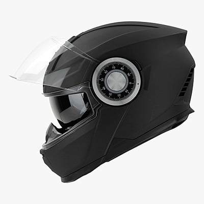 STEELBIRD SBH-40 ISS GLOSSY BLACK C/V 600 MM