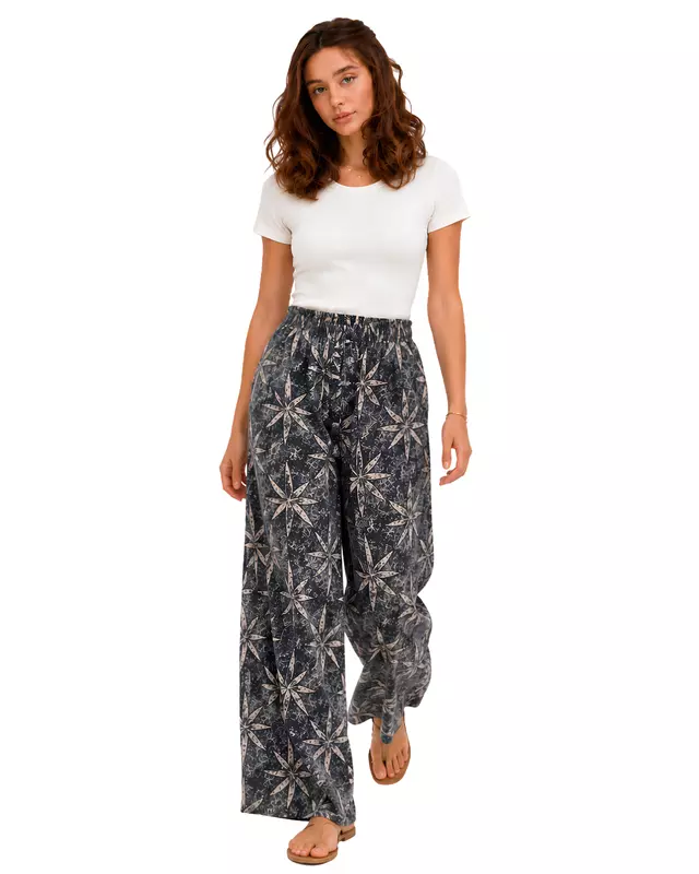 Women's Printed Wide-Leg Drawstring