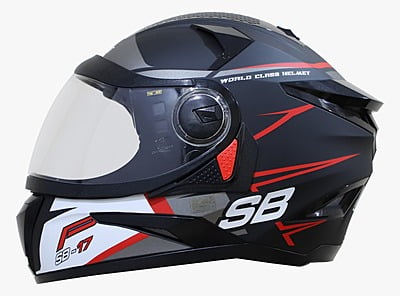 STEELBIRD SBH-17 ROBOT ICE MATT BLACK/RED C/V (L)