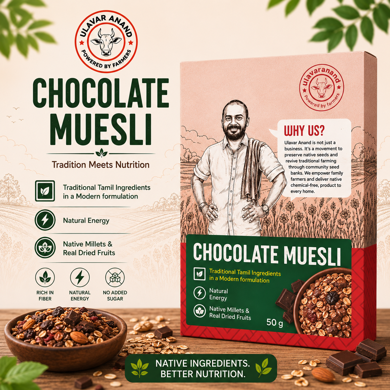 CHOCOLATE MUESLI 50 G