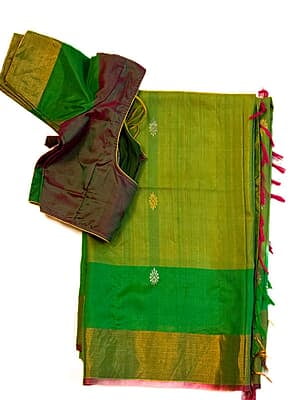 B1262: Ready To Ship Pure Uppada Silk Saree With Stitched Blouse