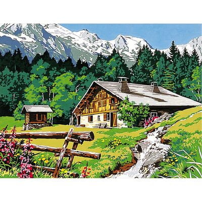 La Grande Baita - tela pre-stampata da ricamare a mezzopunto