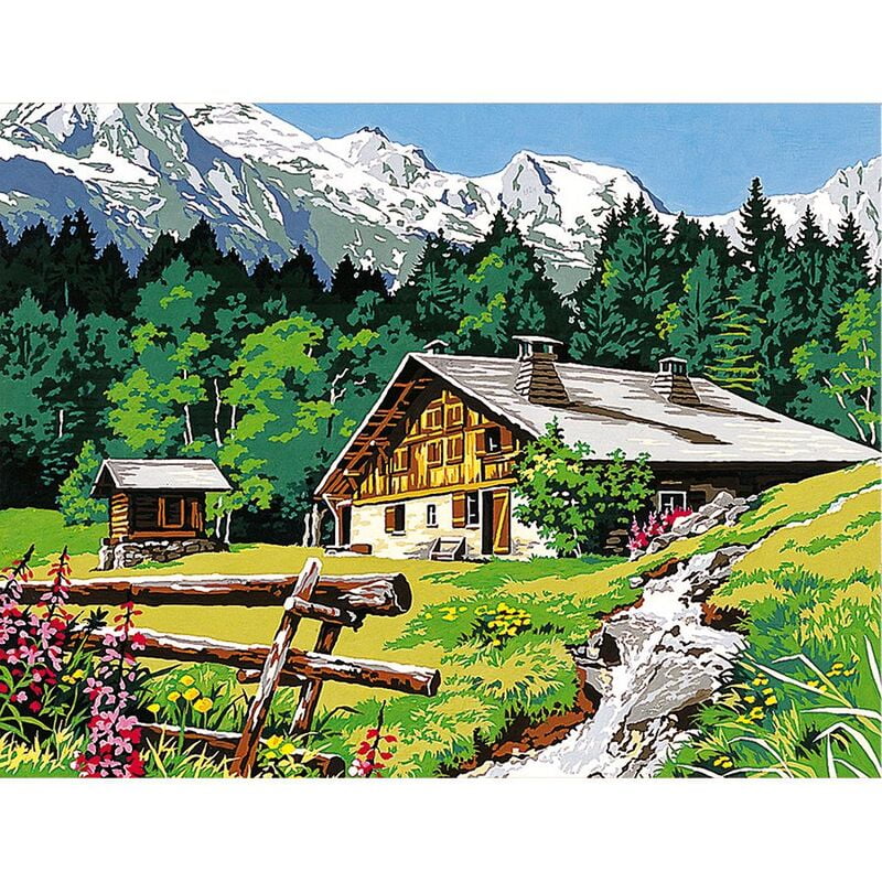 La Grande Baita - tela pre-stampata da ricamare a mezzopunto