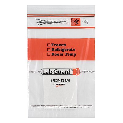 Lab Guard® Specimen Transport Bag with Absorbent Pad – 6 × 9 Inch