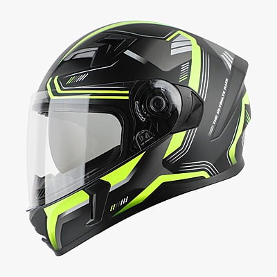 STEELBIRD SBA-21 ISS ULTIMATE RACE MATT BLACK/NEON C/V (L)