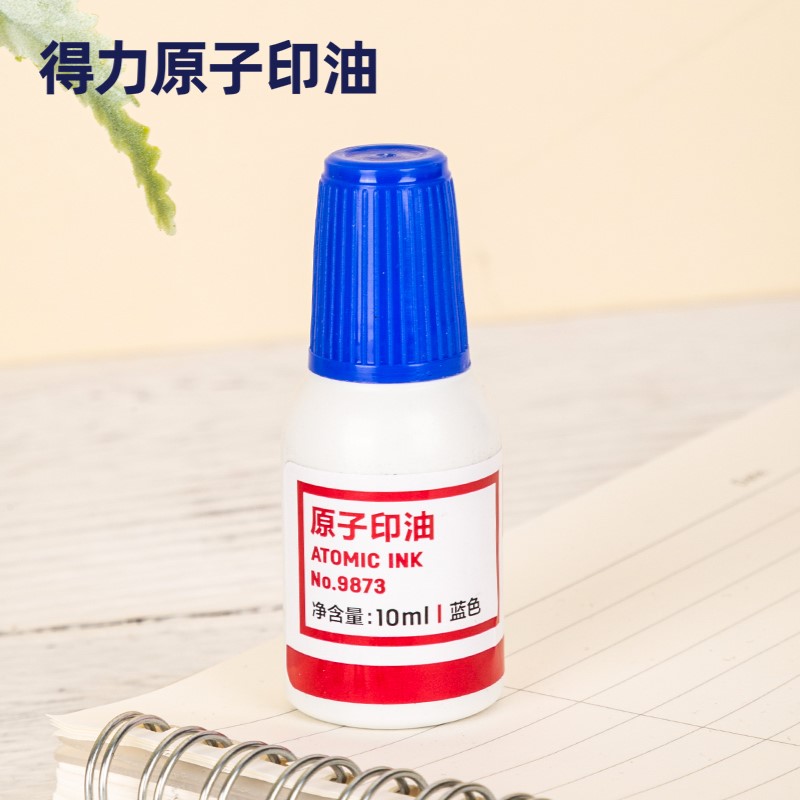DELI 9873 STAMP PAD INK 10ML BLUE