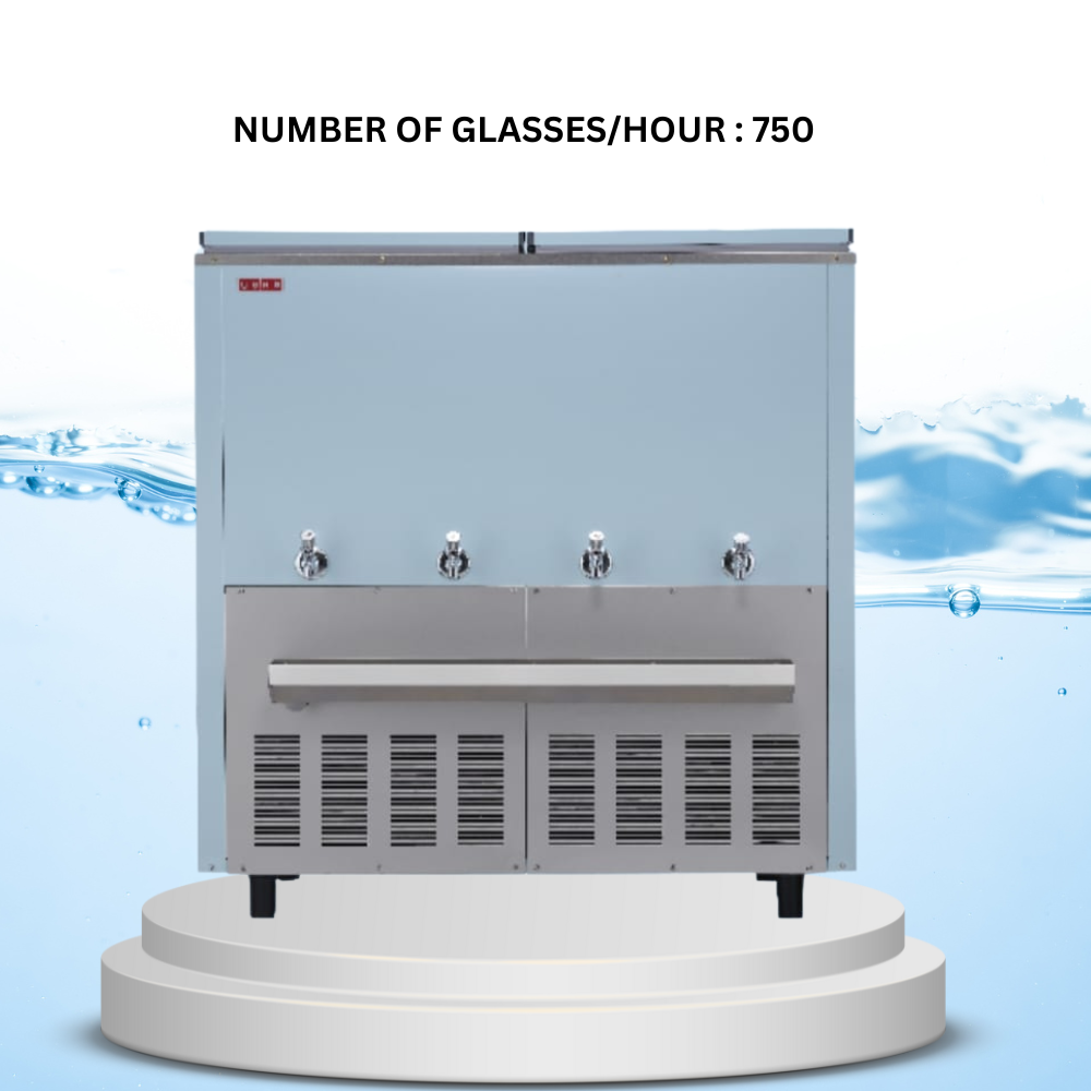 Usha Partial Steel Body Water Cooler SP150300NC with premium cold and normal water solution.