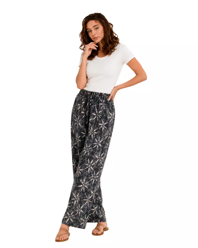 Women's Printed Wide-Leg Drawstring