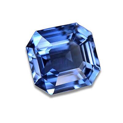3.67ct Octagon Step Cut Sapphire