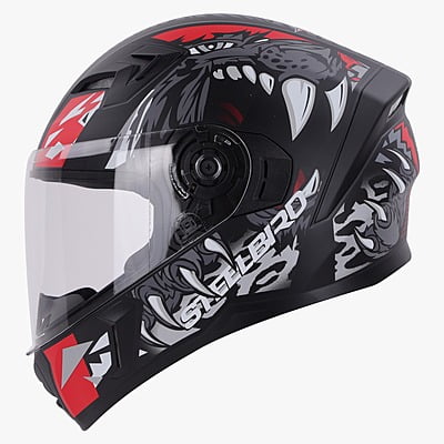 STEELBIRD SBA-21 RAPTOR PANTHA GLOSSY BLACK/RED GREY C/V 580 MM (M)