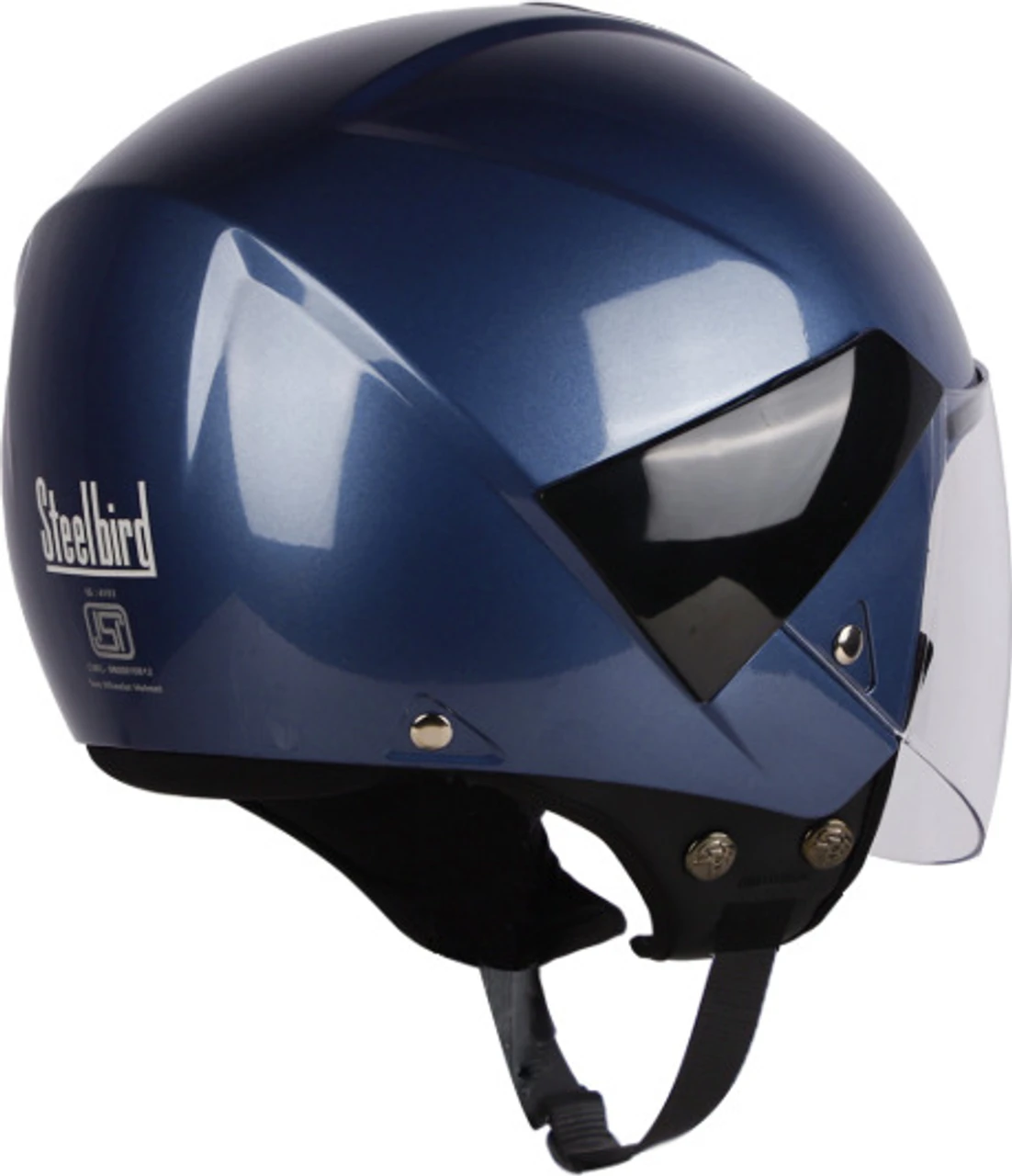STEELBIRD SBH-5 TRIPLE NINE GLOSSY HONDA BLUE C/V 600 MM STEELBIRD SBH-5 TRIPLE NINE GLOSSY HONDA BLUE C/V 600 MM