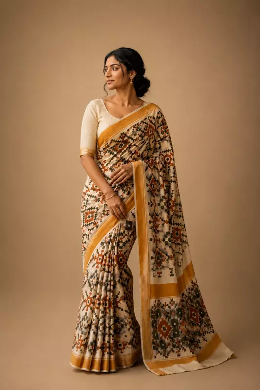 Kerala printing Green floral