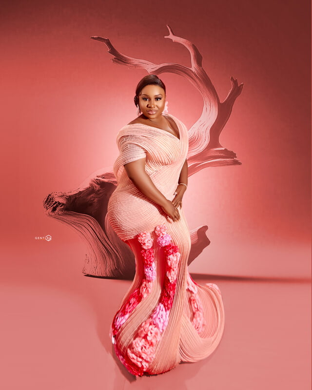 Spiral petal dress