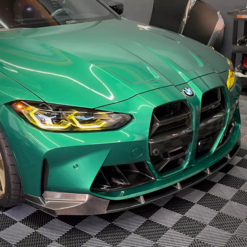 BMW G8X G80 G82 M3 M4 V2 Dual Slat Carbon Fiber Front Bumper Duct Vents (2021+)