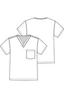 Blusa médica unisex con cuello de pico