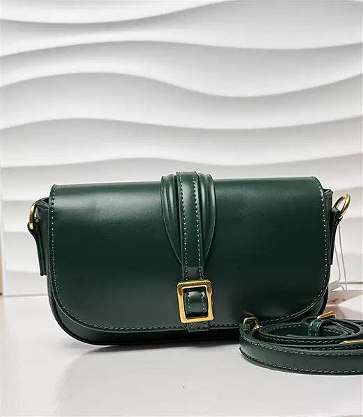 GREEN LEATHER CROSSBODY BAG