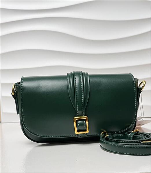 GREEN LEATHER CROSSBODY BAG